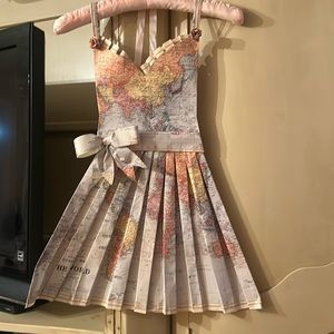 Paper Map of Australia. Handmade into a dress.